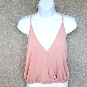 Deep V-neck Lightweight Camisole Sleeveless Wrap-style Top Lovely Large